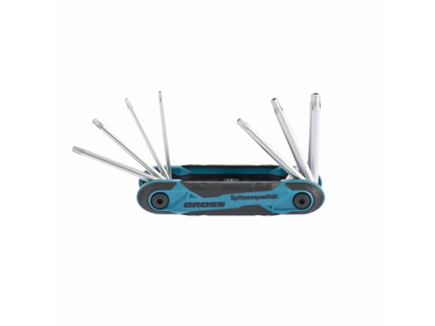 Набор ключей имбусовых Tamper-Torx, TT10-TT40,CrV, складные, 7 шт.//Gross
