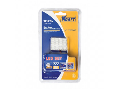 Набор освещения салона 12LEDs 25x40 mm от KRAFT Набор освещения салона 12LEDs 25x40 mm